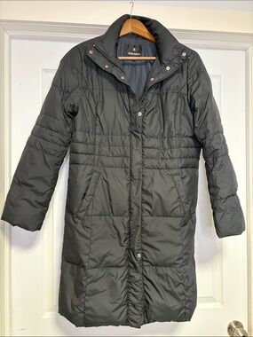 Edelweiss Women's Long Black Puffer Coat
